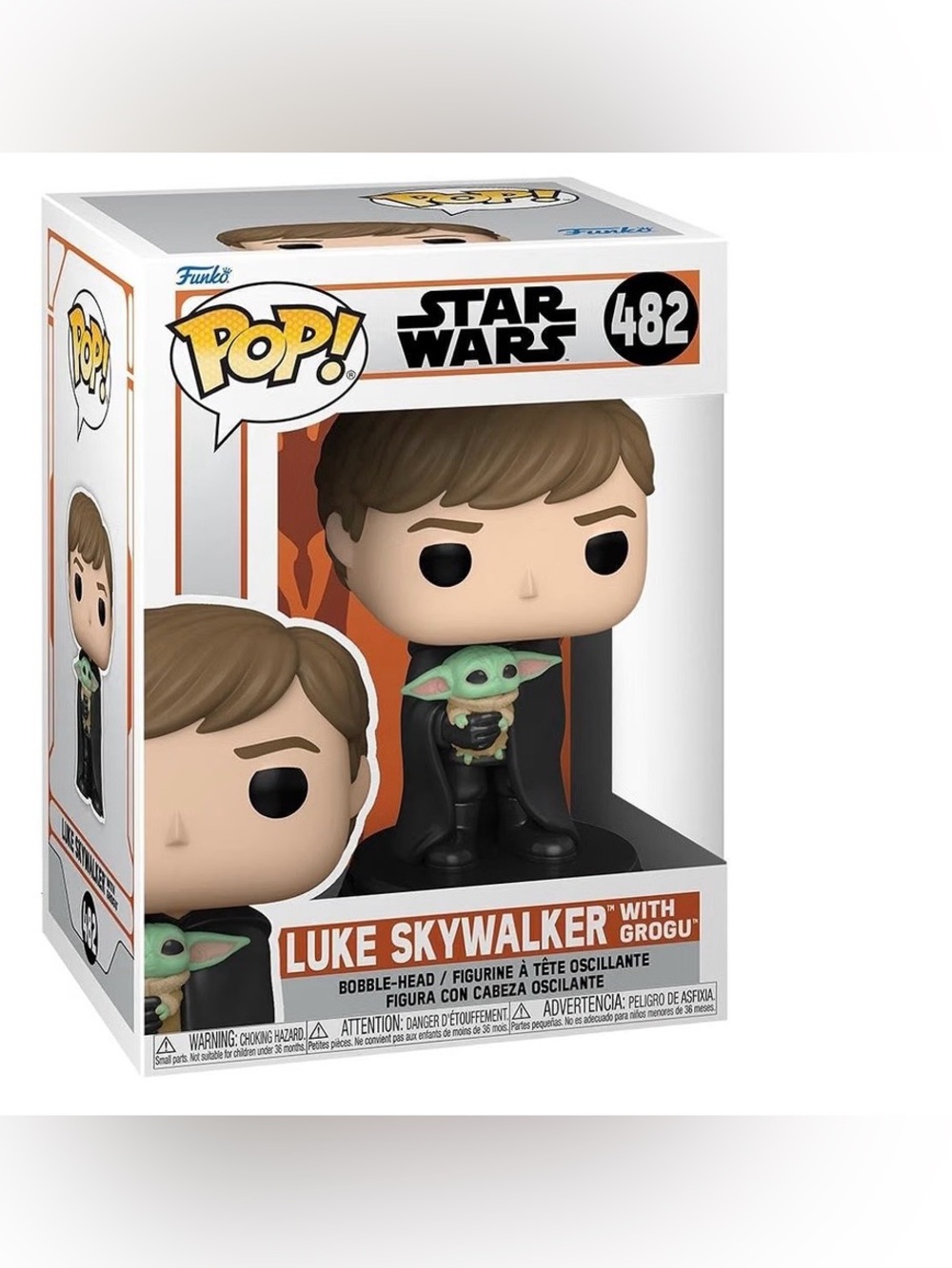 Funko Pop! Star Wars Luke Skywalker with Grogu Green Black Brown